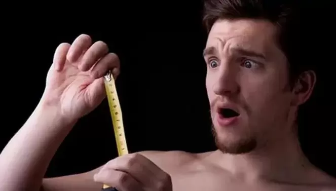 The man measured his penis before measuring
