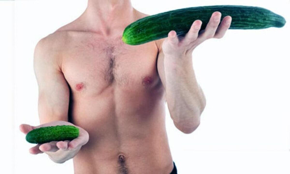 Large and small dick size on cucumber example